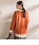 【WEB限定】《暖色美》裏起毛Vネックトップス≪手洗い≫