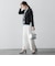 配色クルーネックニット≪洗える≫