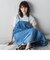 【WEB&一部店舗限定】スマッシュリネンデニムワンピース≪洗濯機で洗える≫