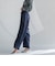 サテンストレートパンツ