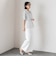 【WEB限定/大きいサイズ】シェルタリングワイドパンツ≪洗濯機で洗える≫