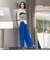 【WEB限定/大きいサイズ】シェルタリングワイドパンツ≪洗濯機で洗える≫