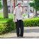 【大きいサイズ】【旅楽シリーズ/極】メランジツイルストレートパンツ≪洗濯機で洗える≫