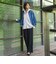 【大きいサイズ】ハイストレッチカルゼワイドパンツ