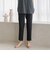 【WEB限定】“まるでデニム見え”裾スリットテーパードパンツ