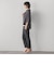 【WEB限定】“まるでデニム見え”裾スリットテーパードパンツ