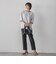 【WEB限定】“まるでデニム見え”裾スリットテーパードパンツ