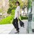【WEB限定】“まるでデニム見え”裾スリットテーパードパンツ