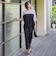 【WEB限定】“まるでデニム見え”裾スリットテーパードパンツ