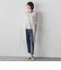 【WEB限定】“まるでデニム見え”裾スリットテーパードパンツ