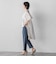 【WEB限定】“まるでデニム見え”裾スリットテーパードパンツ