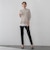 【大きいサイズ】袖口配色ハイネックニット