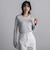 チュール使いラメリブロングTシャツ≪手洗い可能≫