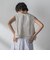 ボタニカル刺繍サイドリボンショートベスト