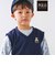 【POLO BCS(ポロ・ビーシーエス)×SLAP SLIPコラボ】【お揃い】POLO総柄プリントTシャツ+クマさん刺しゅうベスト2点セット(80~130cm)