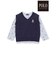 【POLO BCS(ポロ・ビーシーエス)×SLAP SLIPコラボ】【お揃い】POLO総柄プリントTシャツ+クマさん刺しゅうベスト2点セット(80~130cm)