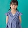 【店舗限定】【前後着用可能】ダンガリーフリル襟カシュクールワンピース(95~150cm)<br>