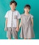 【店舗限定】【前後着用可能】ダンガリーフリル襟カシュクールワンピース(95~150cm)<br>