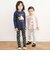 【スララク/防汚加工/オーガニックコットン】前後フリーで時短！パパパッと穿ける9分丈前向きパンツ(80~120cm)