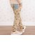【お揃い】チェックくるま総柄ロングパンツ(80~130cm)