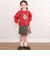 【お揃い】リボン付きチェックフラップスカパン(90~130cm)