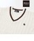 【POLO BCS(ポロ・ビーシーエス)×SLAP SLIPコラボ】襟ライン入りVネックトラッドニットプルオーバー(80~130cm)