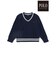 【POLO BCS(ポロ・ビーシーエス)×SLAP SLIPコラボ】襟ライン入りVネックトラッドニットプルオーバー(80~130cm)