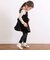 きらめくラメドットベロアビスチェセットアップ(90~130cm)