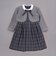 ボレロ+リボンタイ付きチェックワンピースセット(110~130cm)