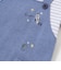 【お揃い】ボーダーTシャツ重ね着風長袖ロンパース(70~80cm)