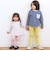 【スララク/防汚加工/オーガニックコットン】ときめきデザイン女の子長袖Tシャツ(80~130cm)
