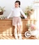 キラキラプリント裾スカラップリボン付きショートパンツ(90~130cm)