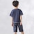異素材切り替え半袖Tシャツ(95~160cm)