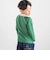 ラグラン編み立て襟付きロゴ刺しゅう長袖Tシャツ(90~150cm)