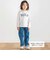 チェックスムース切り替えパッチロゴ長袖Tシャツ(90~160cm)