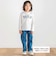チェックスムース切り替えパッチロゴ長袖Tシャツ(90~160cm)