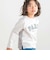 チェックスムース切り替えパッチロゴ長袖Tシャツ(90~160cm)