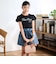 レザー調編み込みリボンチャーム付きミニボストン