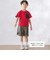 格子タフタポケット付きコードTシャツ(95~160cm)