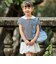 セーラーカラーリブボーダーTシャツ(90~160cm)