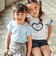 ショルダーラインロゴ刺しゅうテレコ半袖Tシャツ(90~160cm)