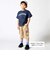 ムラ染め天竺ロゴプリント半袖Tシャツ(90~150cm)