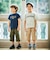 ムラ染め天竺ロゴプリント半袖Tシャツ(90~150cm)