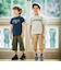 ムラ染め天竺ロゴプリント半袖Tシャツ(90~150cm)
