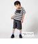 ランダムボーダーエンボスロゴ半袖ドロストTシャツ(90~160cm)