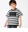 ランダムボーダーエンボスロゴ半袖ドロストTシャツ(90~160cm)