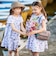 【アジャスター付】【お揃い】ラフィアポンポンペーパーブレードハット(48~56cm)
