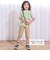 デニムニット&ストレッチツイル前後切り替え6分丈パンツ(80~130cm)