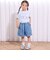 デニム&ツイルバックフリルリボンショートパンツ(90~130cm)