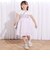 【お揃い】かぎ編み風レースビスチェドッキング天竺ワンピース(80~130cm)